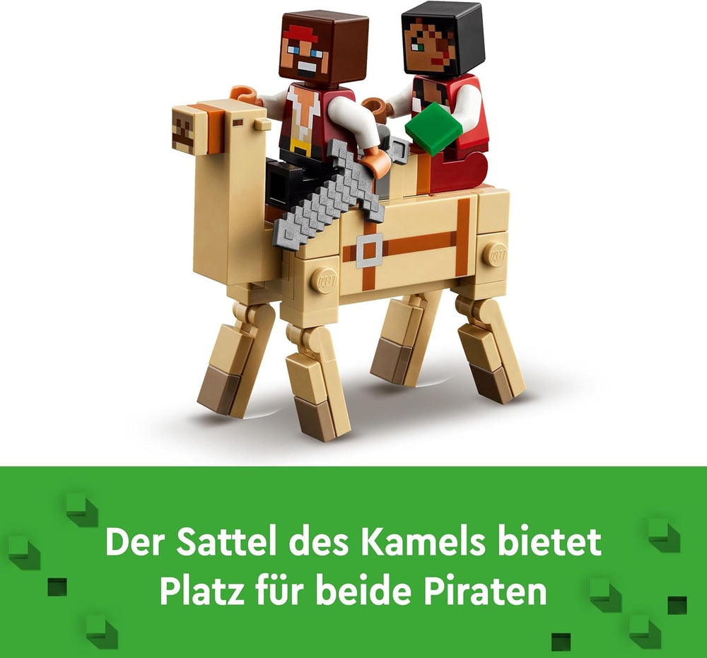 LEGO Minecraft El Viaje del Barco Pirata Calamar y Camello Figura Pirata Juguete Construcción de Barcos Juego de rol Regalo para niños y niñas 8 años 21259 Juegos de construcción Besuche den LEGO-Store