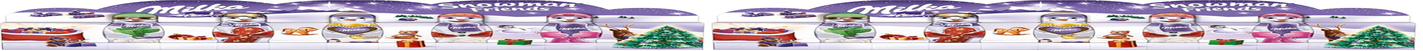 Milka Snowman Friends Alpine Milk - Mini muñecos de nieve de chocolate fino con leche alpina - 5 x 15 g