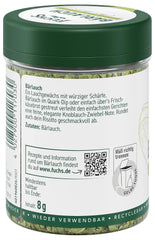 Fuchs Gewürze - Bärlauch geschnitten - würzige Schärfe für Quark-Dips, Frischkäse oder Risotto - ingredientes naturales - 8 g en wiederverwendbarer, recyclebarer Dosis