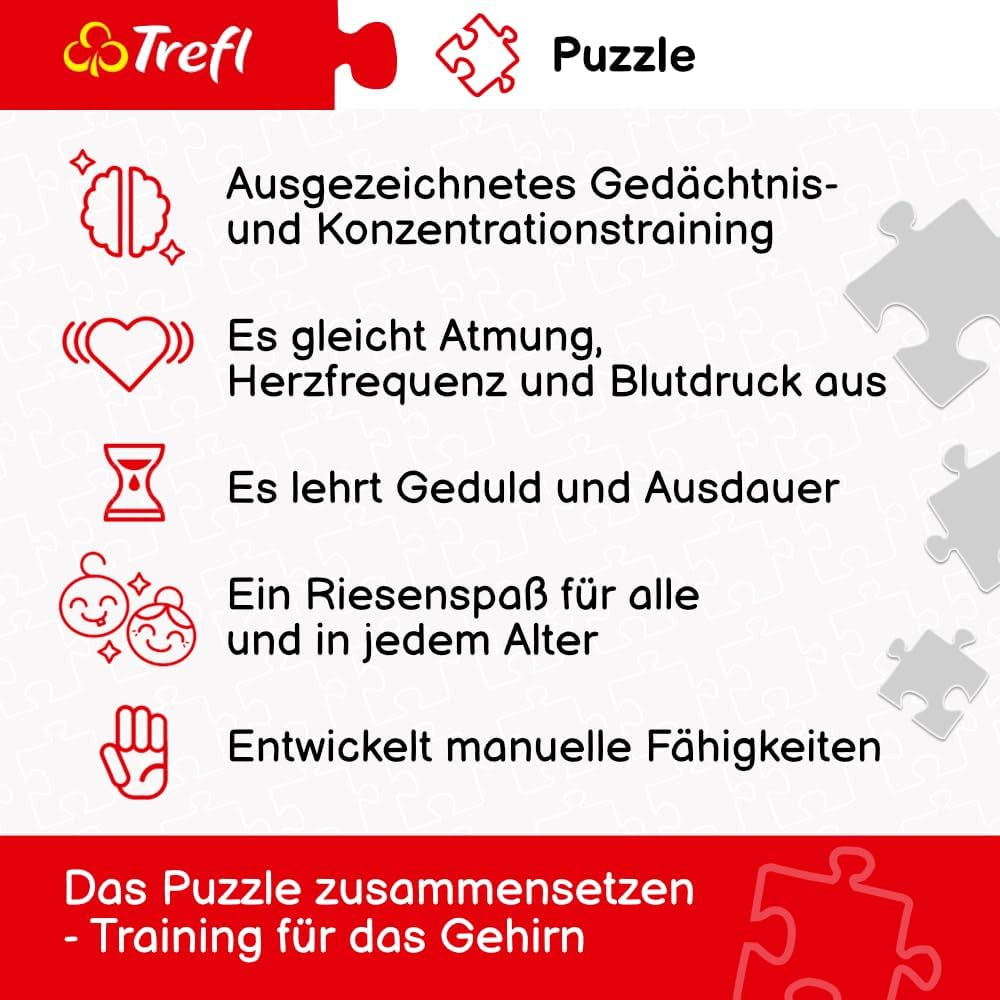 Trefl - Câine vesel - Puzzle 500 elemente - Diy Puzzle cu animale, divertisment creativ, distracție, puzzle clasic pentru adulți și copii de la 10 ani în sus Puzzle Naty Shop
