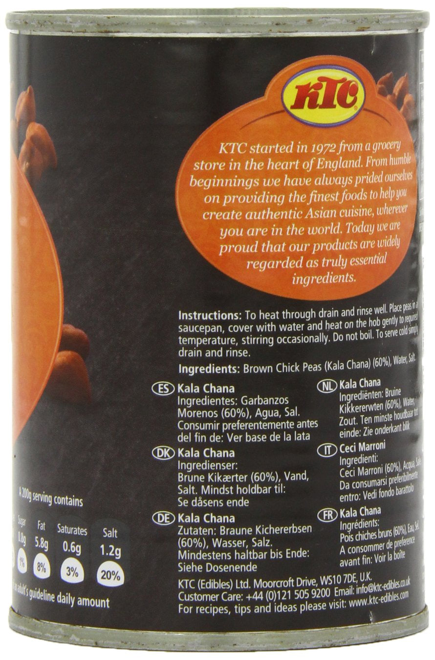 - Garbanzos marrones (enlatados), paquete de 12 (12 x 400 g)