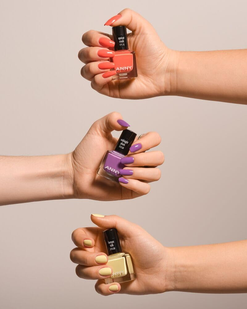 ANNY Nail Polish - Esmalte de uñas de color de alta calidad, duradero, resistente a las astillas y de secado rápido, color: Lemon Talk - 15 ml