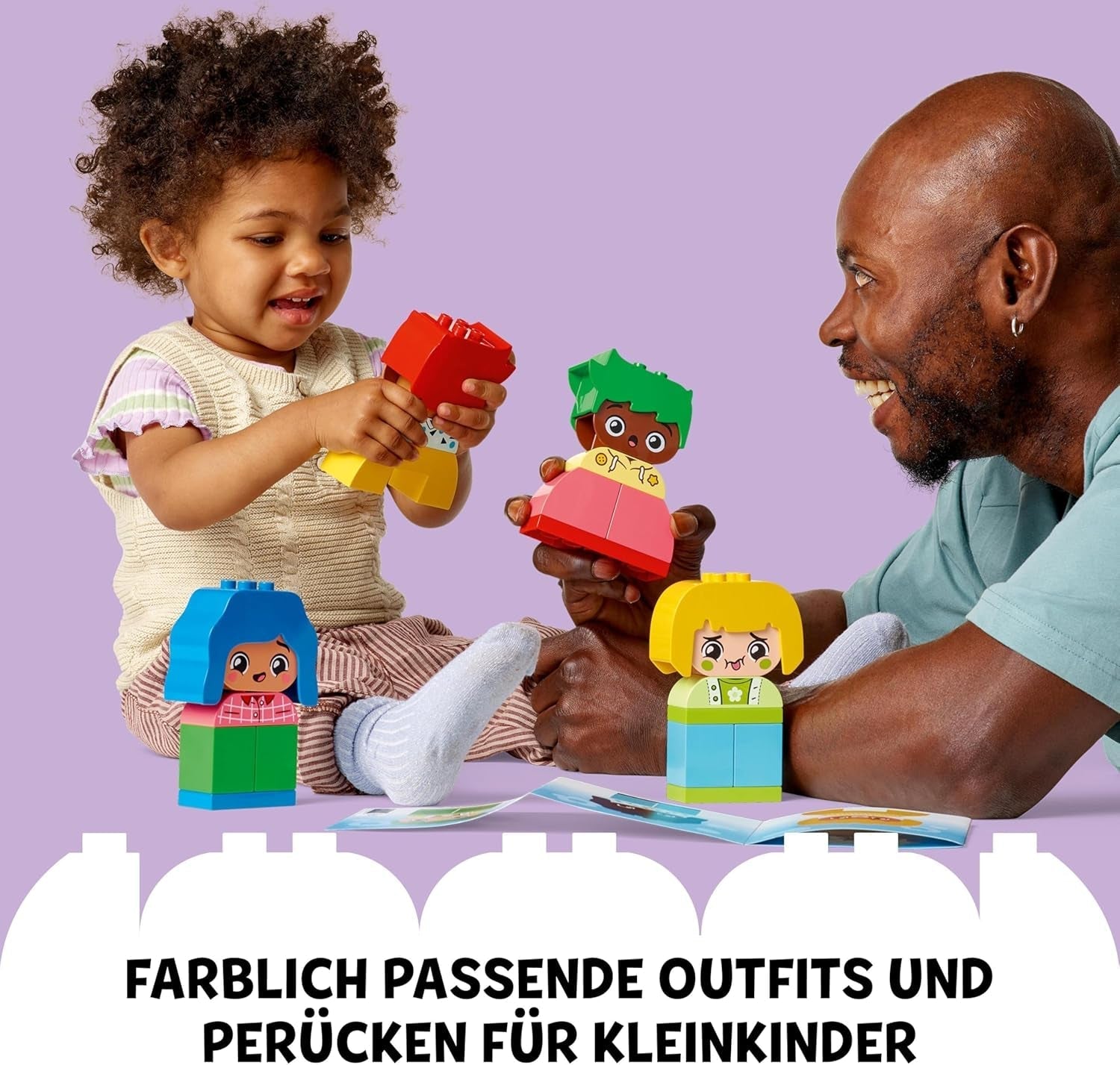 LEGO DUPLO Big Feelings, juego de construcción apilable con 23 ladrillos de colores y 4 figuras, juguete de motricidad para promover el desarrollo social y emocional de niños pequeños a partir de 18 meses 10415 Juegos de construcción Beuche den LEGO-Store