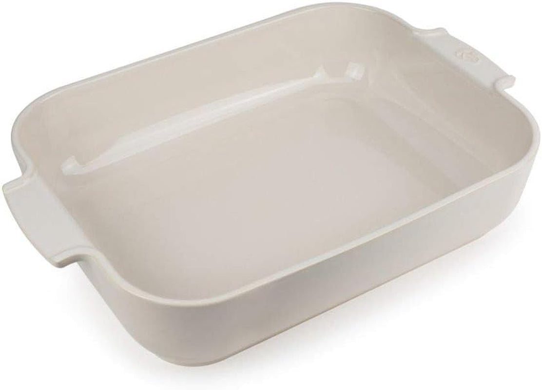 Peugeot Appolia Rechteckige Auflaufform Mit Griffen, Keramik, Schiefer / Grau, 8,3X40,5X27,2 Cm, Fassungsvermögen: Ca. 4 L, 60022 Moldes y bandejas para repostería Naty Shop Crudo