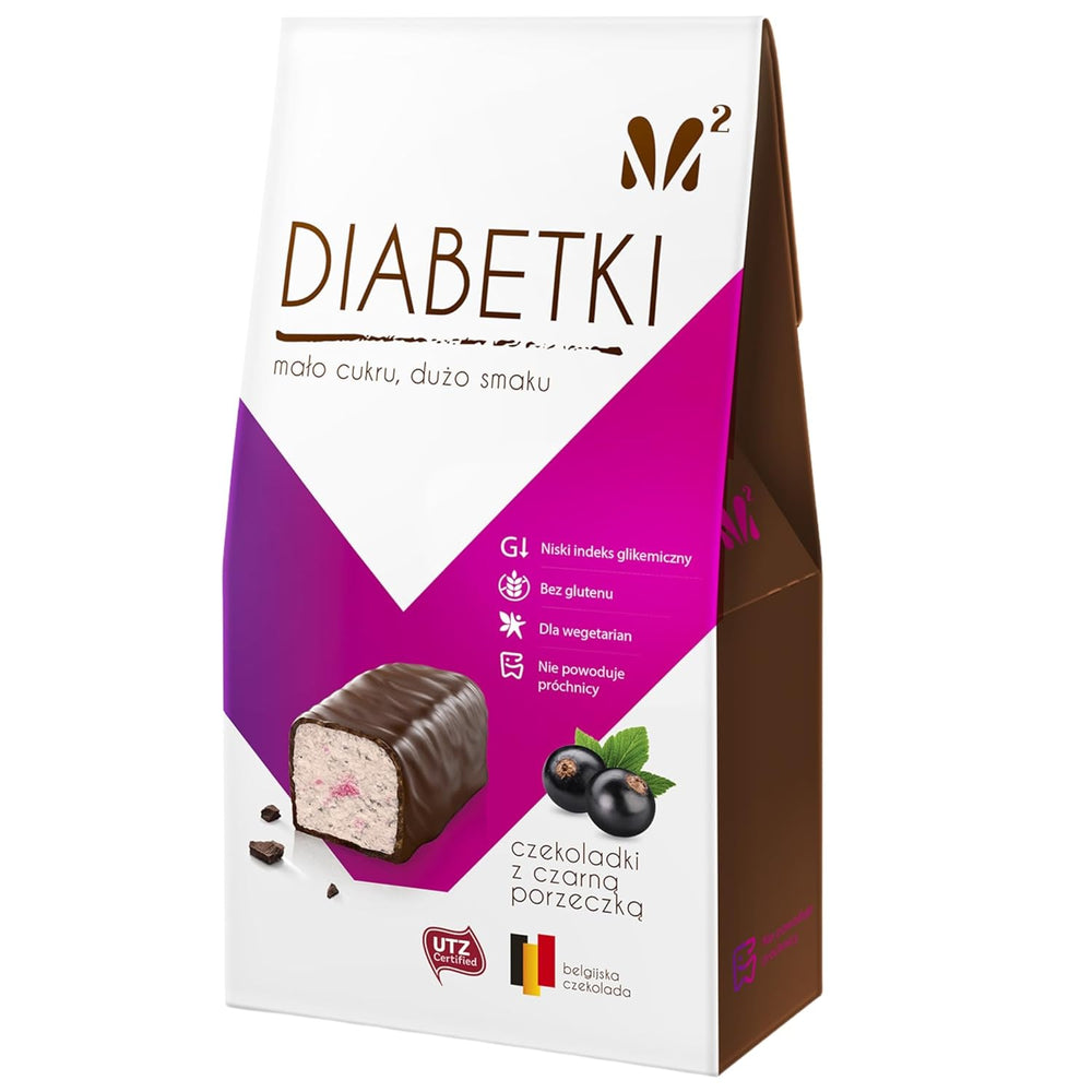 DIABETKI Bombones de avellanas, chocolate sin azúcar, deliciosos dulces para consumidores conscientes y diabéticos, snacks sin gluten y vegetarianos 100g
