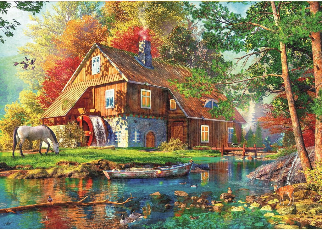 Puzzle 500 Casă de vacanță lângă râu Puzzle Naty Shop