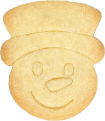 Birkmann, Formă de biscuiți cu cap de om de zăpadă, pentru decuparea și decorarea biscuiților, marțipan și fondant, oțel inoxidabil, lavabilă în mașina de spălat vase, 6 cm