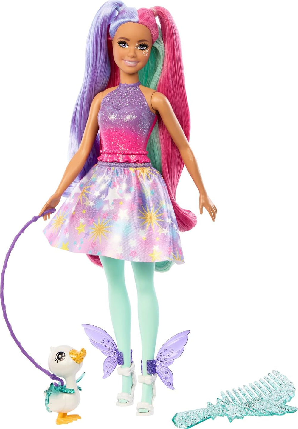 Barbie Ein Verborgener Zauber - Teresa Puppe mit märchenhaftem Outfit, gewelltes Haar and Kamm für Frisierspaß, für Kinder ab 3 Jahren, HLC36