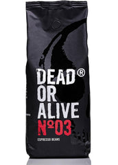 DEAD OR ALIVE Espresso No3 - Starke Espressobohnen 1kg - 100% Robusta - Kaffeebohnen für Kaffeevollautomat und Espressomaschine - Ganze Bohnen mit viel Koffein aus Italien - Coffee Beans