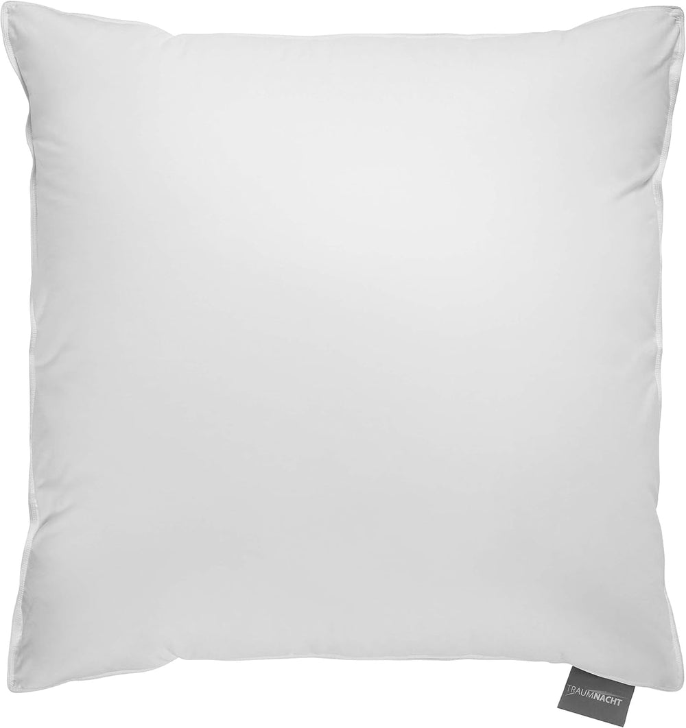 Pernă de puf Traumnacht comfort cu umplutură de puf de înaltă calitate și capac rezistent la puf din bumbac 100%, certificat Oeko-Tex, 80 X 80 cm, produs în conformitate cu standardul de calitate german Perne standard Naty Shop Pernă cu trei camere-80 X 80 1 bucată (1 pachet)