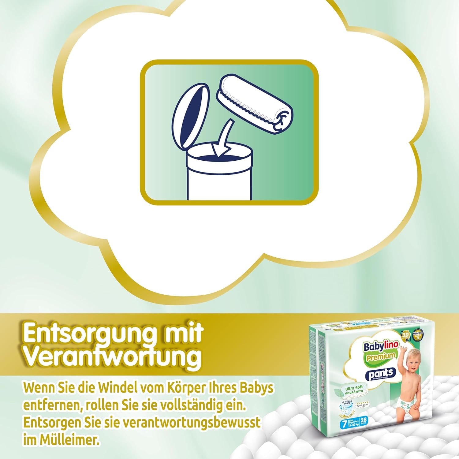 Pantalón Premium, Talla 7, Filtro Ultra Suave, XL Plus (15-25 kg), 28 piezas