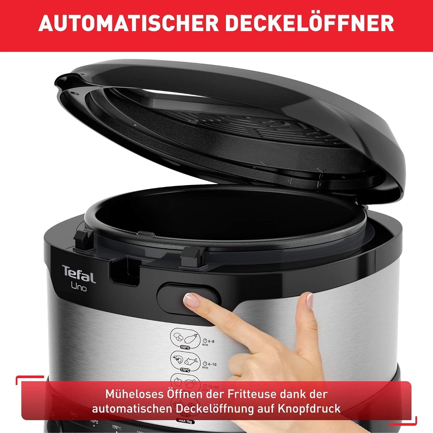 Freidora Tefal Uno M FF215D, 1470 Watts, capacidad: 1 kg Naty Shop Electrodomésticos