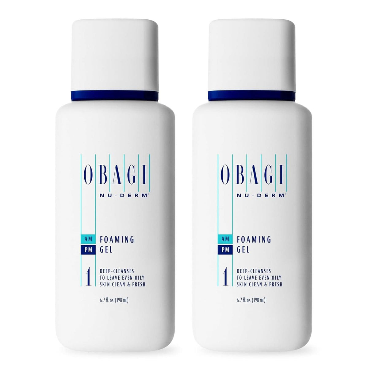 OBAGI Nu-Derm, Gel Limpiador para Pieles Normales, Grasas o Sensibles Cosmética y Belleza Naty Shop 198 ml (set de 2 productos)