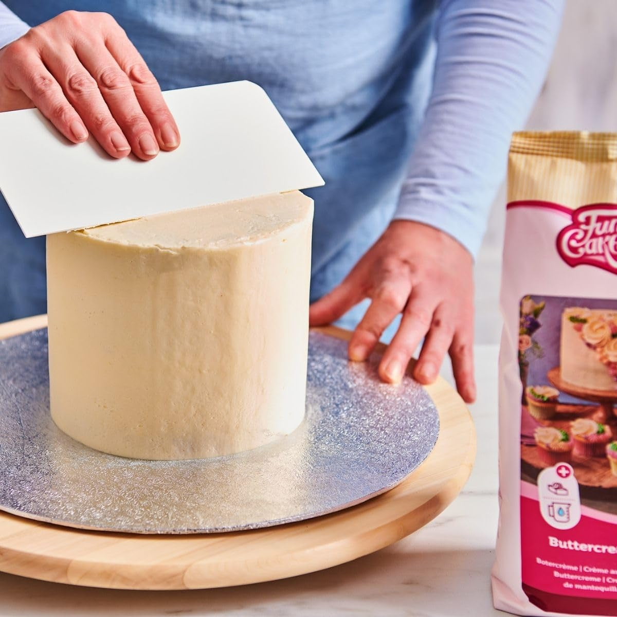 Funcakes Mix Para Crema De Mantequilla: Einfach Zu Berübenen, Cremig, Perfekt Zum Dekorieren, Abdecken Und Füllen Von Kuchen, Belag Auf Cupcakes, Halal., 1 Kg Mezcla para hornear y cocinar Naty Shop