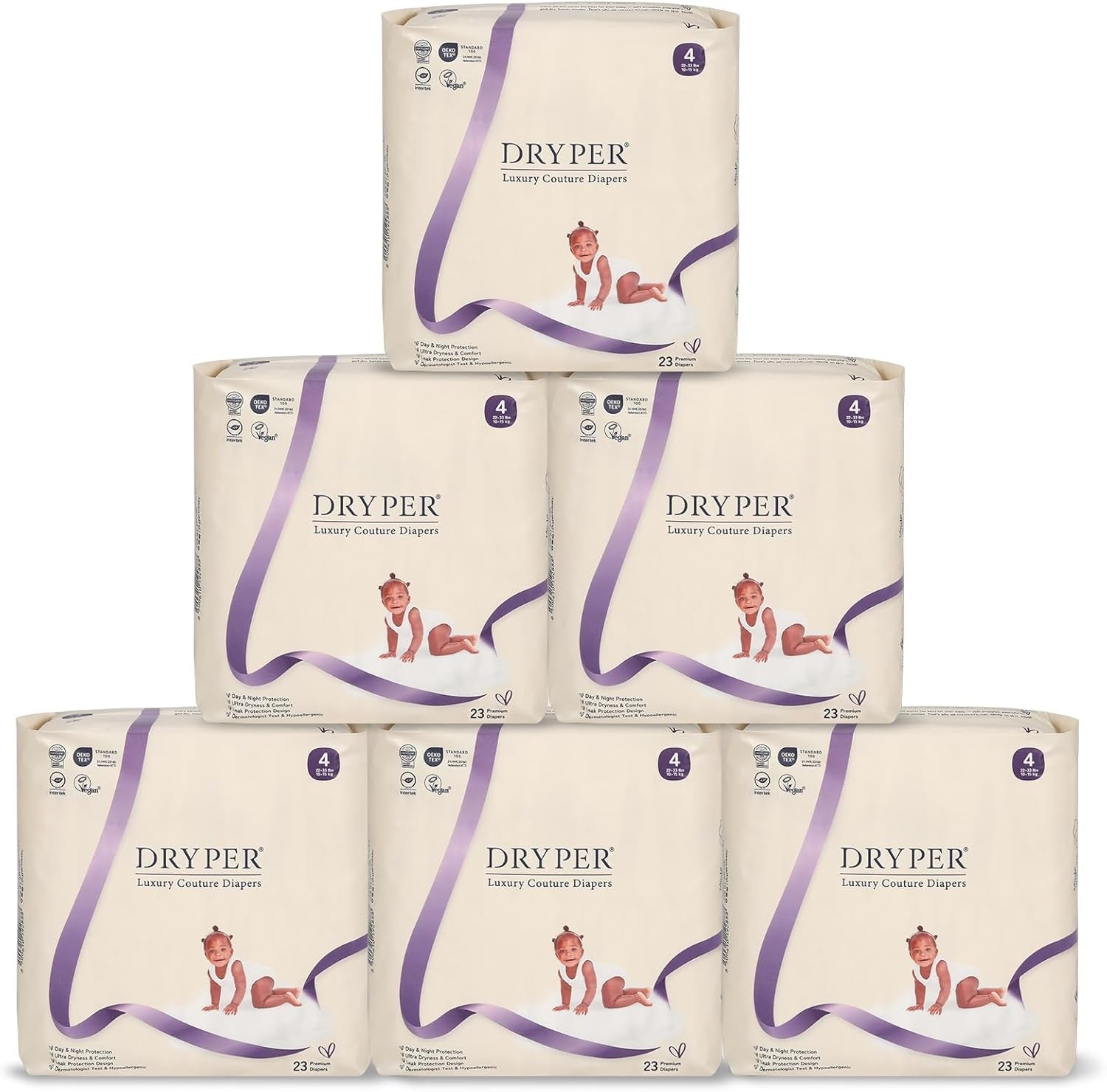 Pañales para bebé talla 4 (10-15 kg), ultrafinos, suaves e hipoalergénicos para pieles sensibles, protección contra fugas 3D, indicador de humedad, 138 pañales premium para día y noche