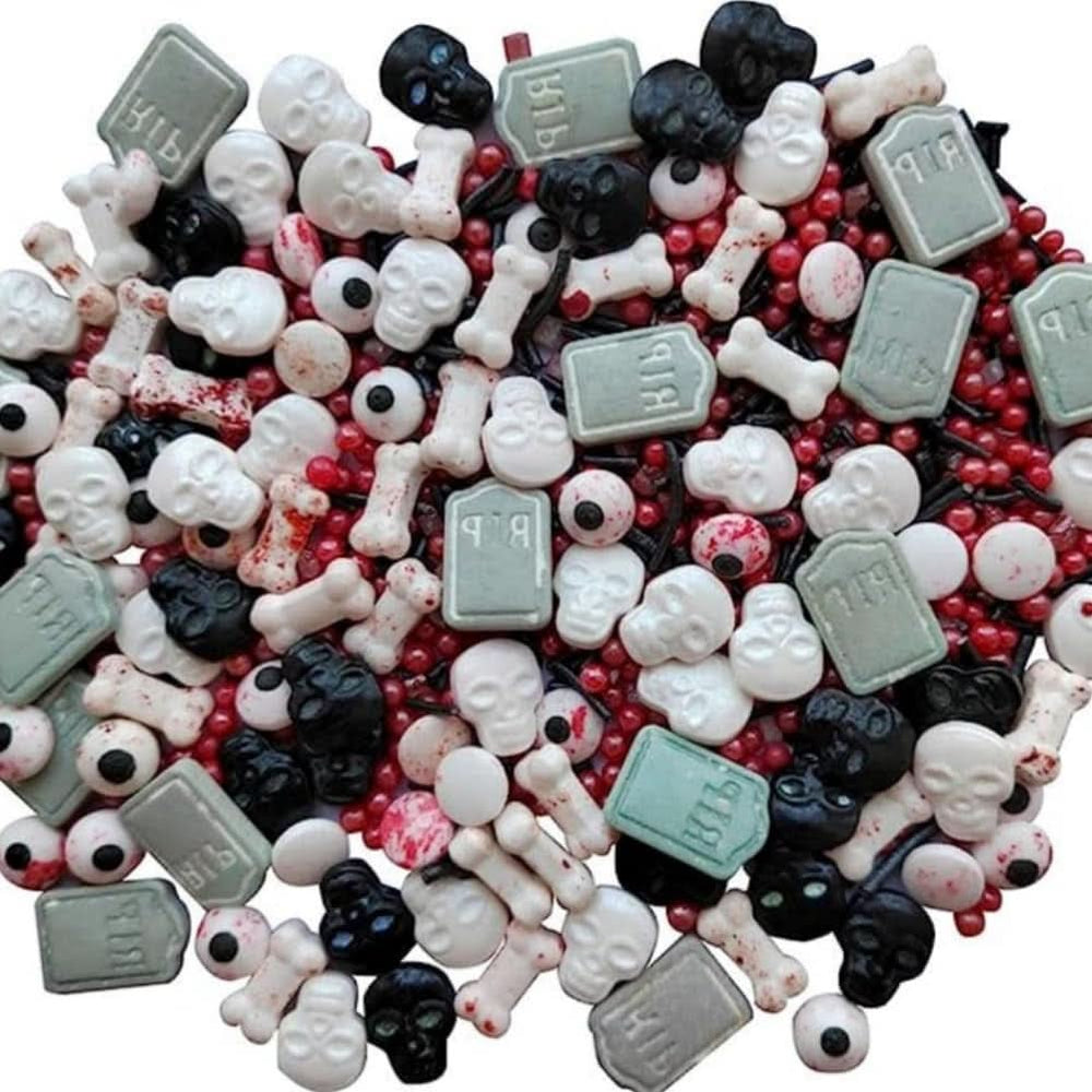 Adornos, caramelos y chispas comestibles, para Halloween, 100 gramos Sprinkles Naty Shop