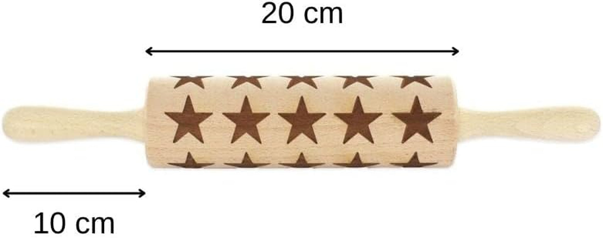 Fackelmann 3154250 Teigrolle con cojín de estrella, 40 cm