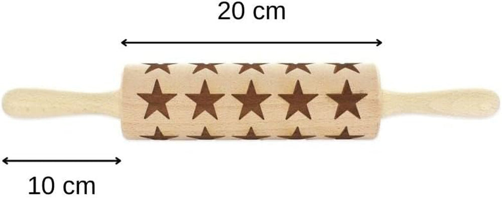 Fackelmann 3154250 Teigrolle con cojín de estrella, 40 cm