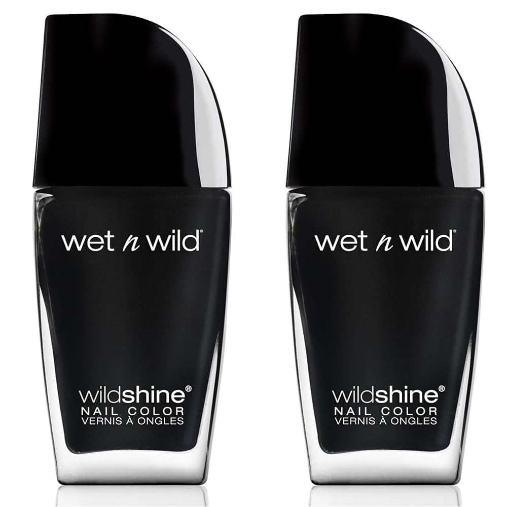 Wet n Wild Wild Shine Esmalte de uñas, sin formaldehído, tolueno ni ftalatos, fórmula de secado rápido de larga duración, rosa cosquillas (paquete de 2)