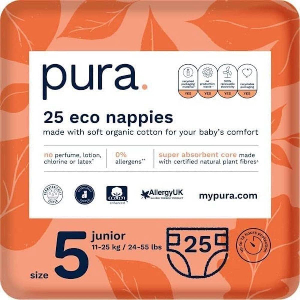 Scutece eco, EU Ecolabel, piele sensibilă, bumbac, hipoalergenic Mama si Copilul Naty Shop 5 (25 buc)