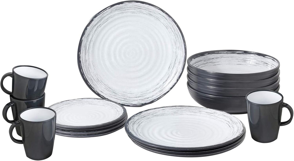 ESS Geschirr, melamină, set prânz, 16 piese Seturi vesela masa Naty Shop Stonetouch Granada