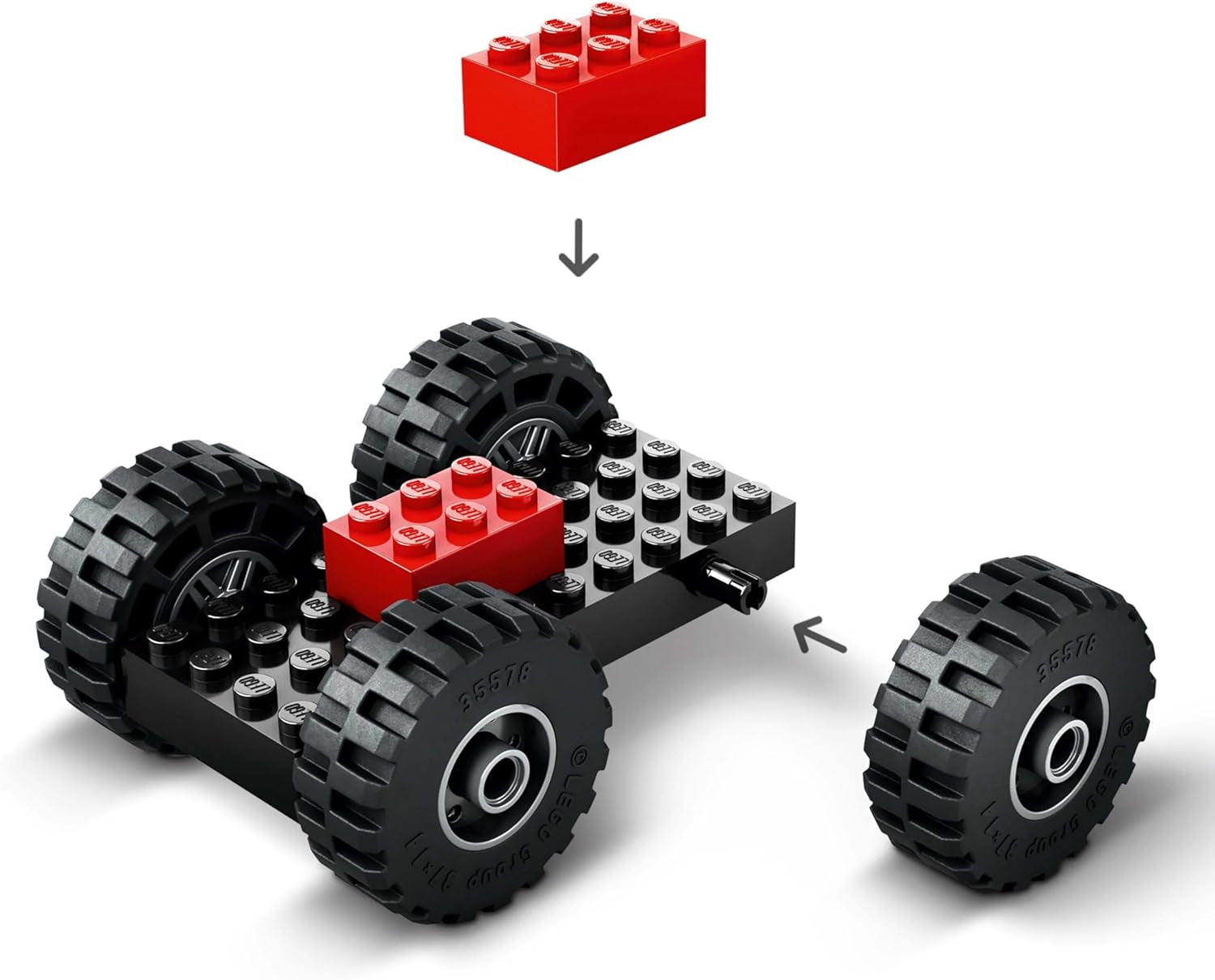 Încărcător cu roți LEGO City - Excavator de jucărie pentru copii mici, fete și băieți de la 4 ani - Set de joacă pentru vehicule - Idei de cadouri Montessori pentru preșcolari - Set cu 2 minifigurine de muncitori în construcții 60450 Seturi de constructie Besuche den LEGO-Store