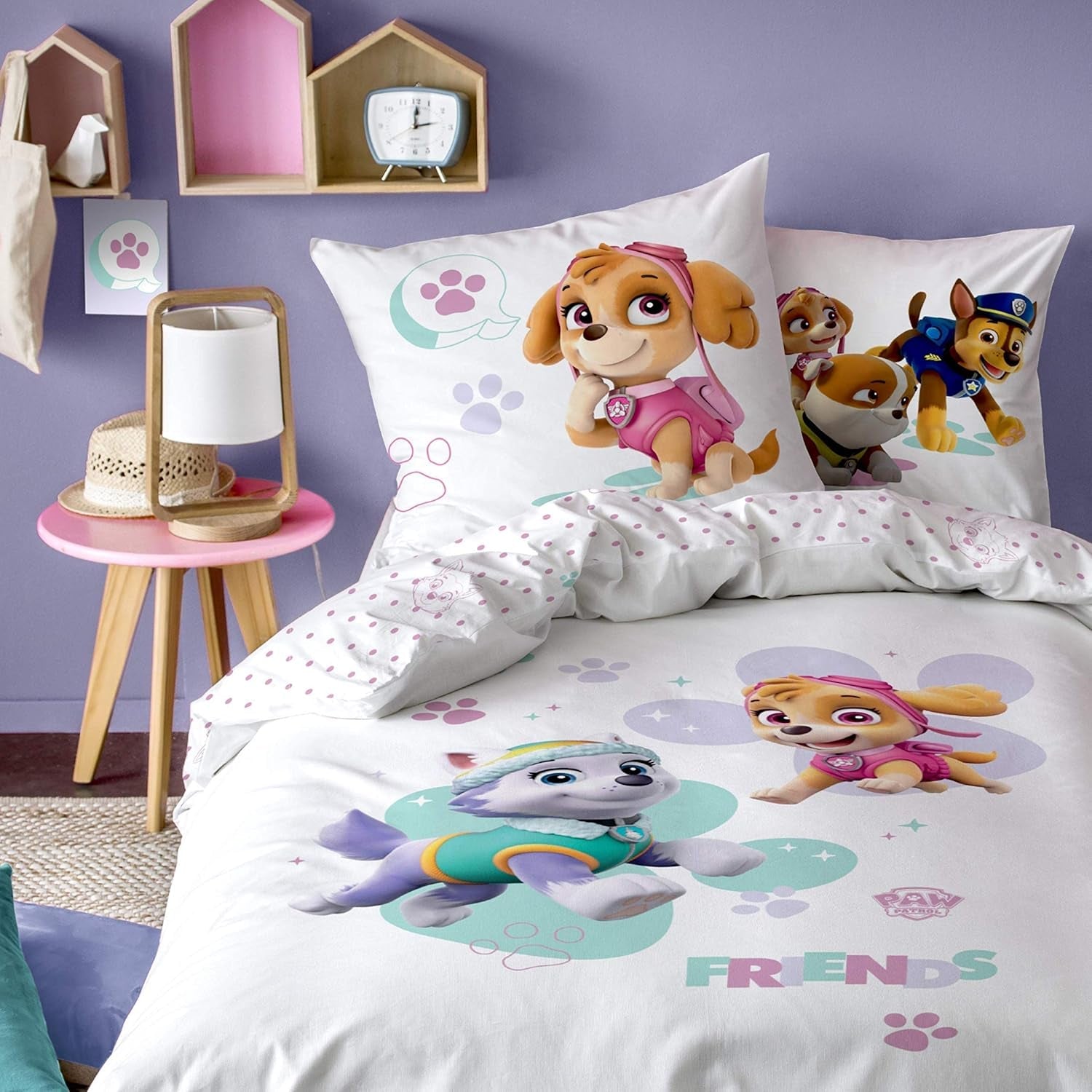 Ropa de cama Paw Patrol, 2 piezas, para niña Ropa de cama - infantil Naty Shop Default Title