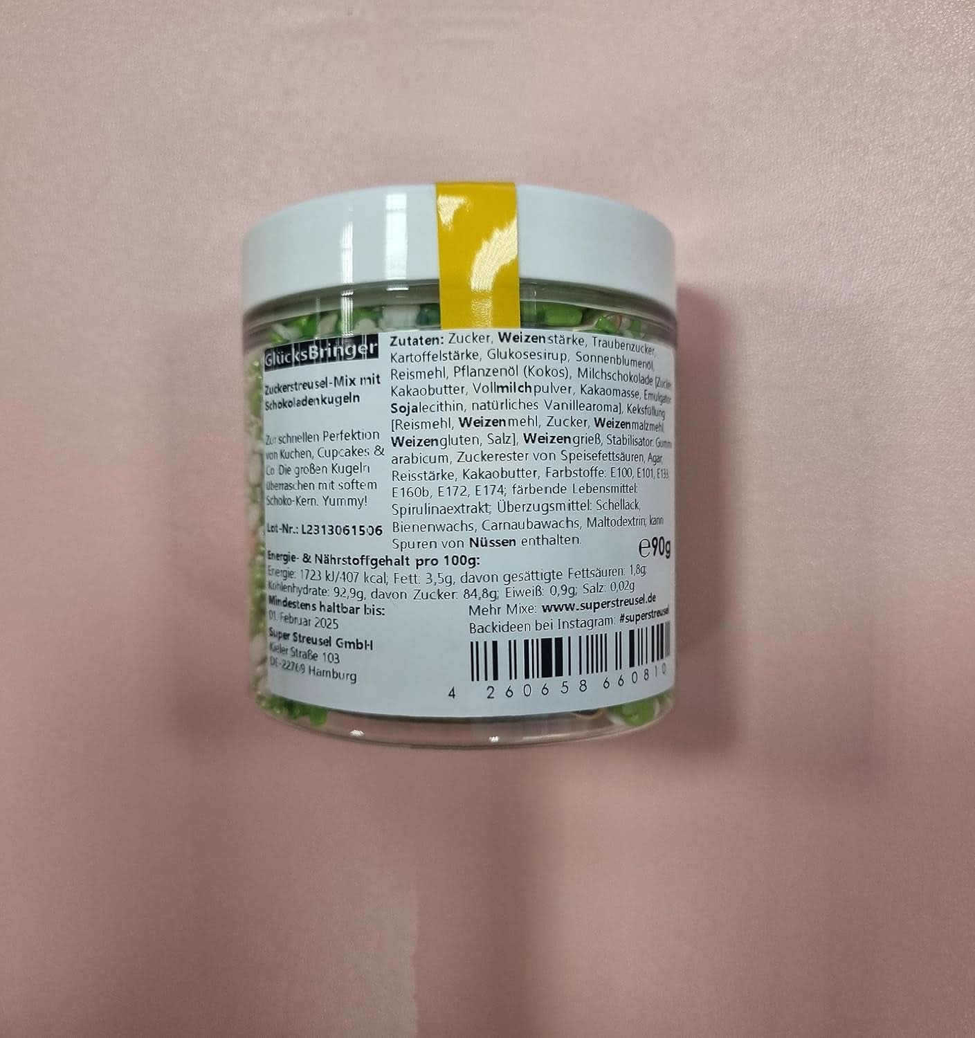 Super Streusel, Lucky Charms, Sprinkles de Azúcar Verde, 90 gramos Sprinkles Naty Shop