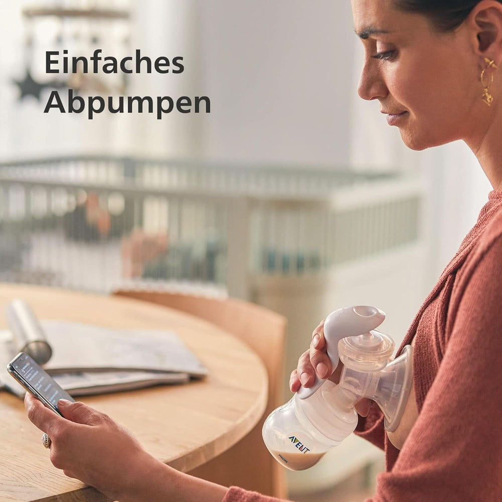 Philips Avent Handmilchpumpe - Einfaches Abpumpen, Mit Natural-Motion Technologie, Bpa-Frei (Modell SCF430/01) Transparente Accesorios Alimentación y Lactancia Bebe Naty Shop