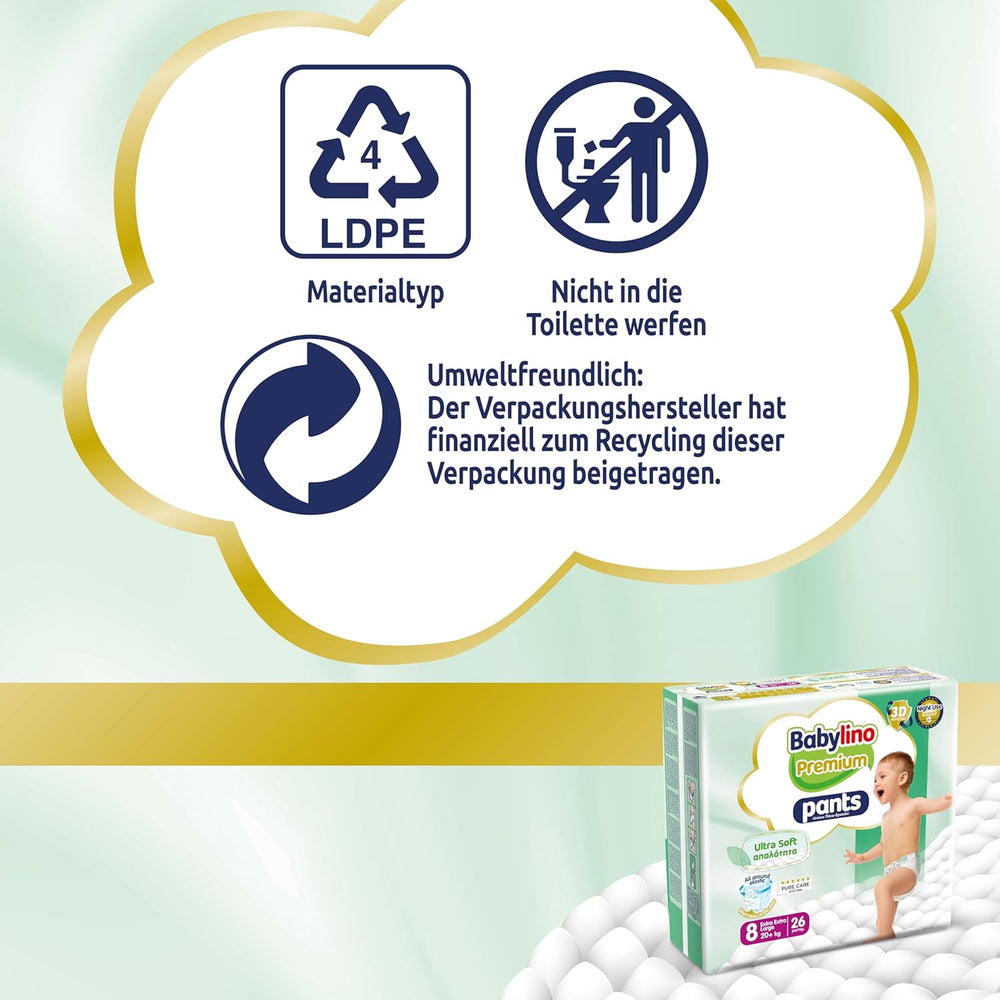 Pantalón Premium Talla 8 con filtro ultrasuave, XXL (20+ kg), 26 piezas