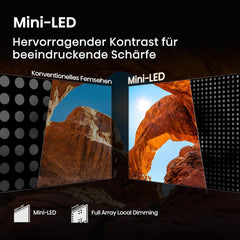 Televizor Hisense 55U7Q de 55 de inci, mini LED ULED 4K, Smart TV, motor Hi-View AI, mod de joc Pro la 144Hz, FreeSync Premium, subwoofer încorporat, Dolby Vision IQ Atmos, AirPlay, control vocal [2025]