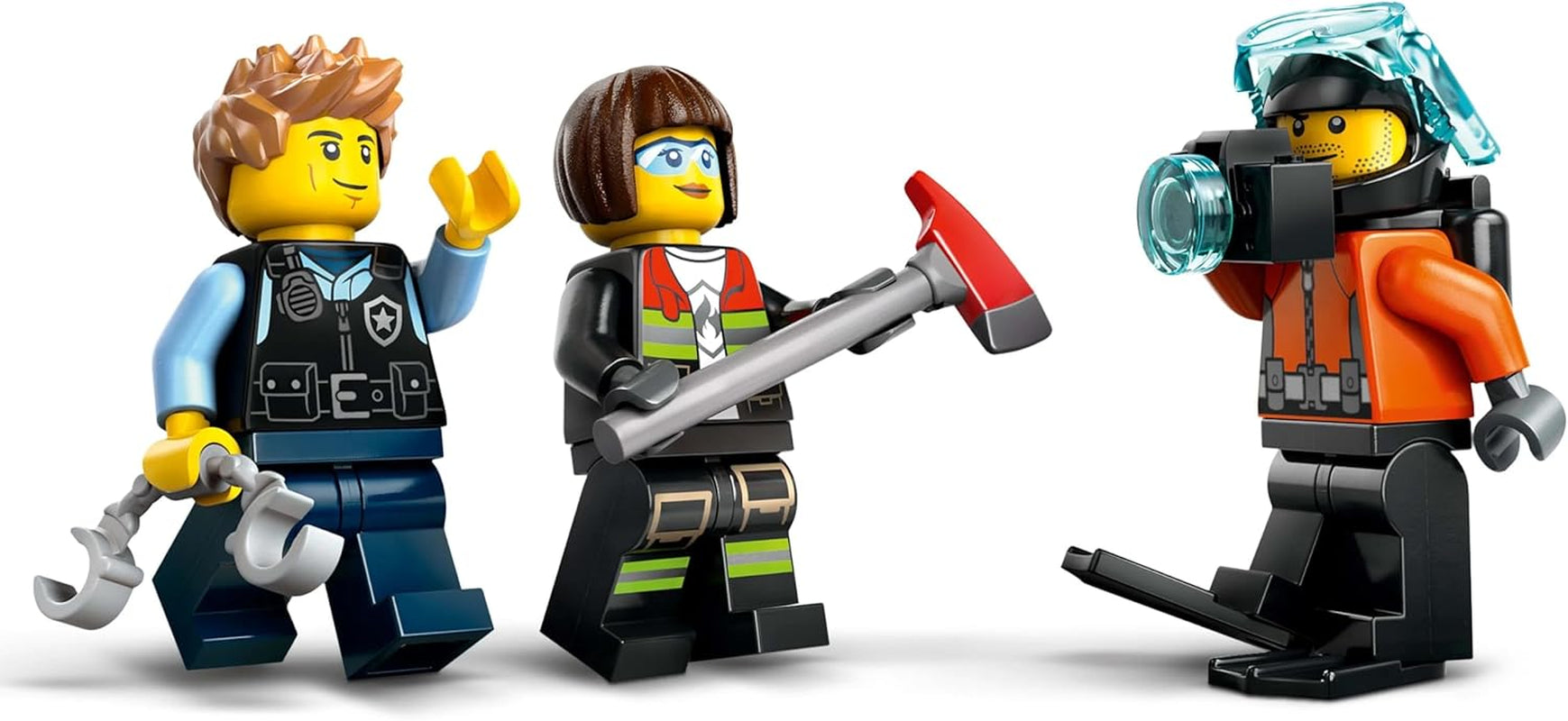 Set combinado LEGO City con helicóptero, coche león y submarino y 3 minifiguras - Vehículos de juguete para construir para niños y niñas a partir de 7 años - Regalo de cumpleaños y vacaciones 60462 Juegos de construcción Besuche den LEGO-Store