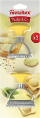 Metaltex 252326080 Formă de ravioli, rotundă cu pătrat, set de 2