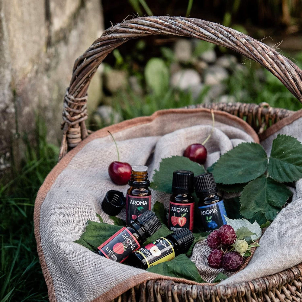 Miaroma | Set: Bosque y Pradera - Puro Sabor Natural con Sabor a Fruta y Sabor a Fruta (5 x 10 ml) | Edulcorantes Naty Shop sin azúcar y sin azúcar