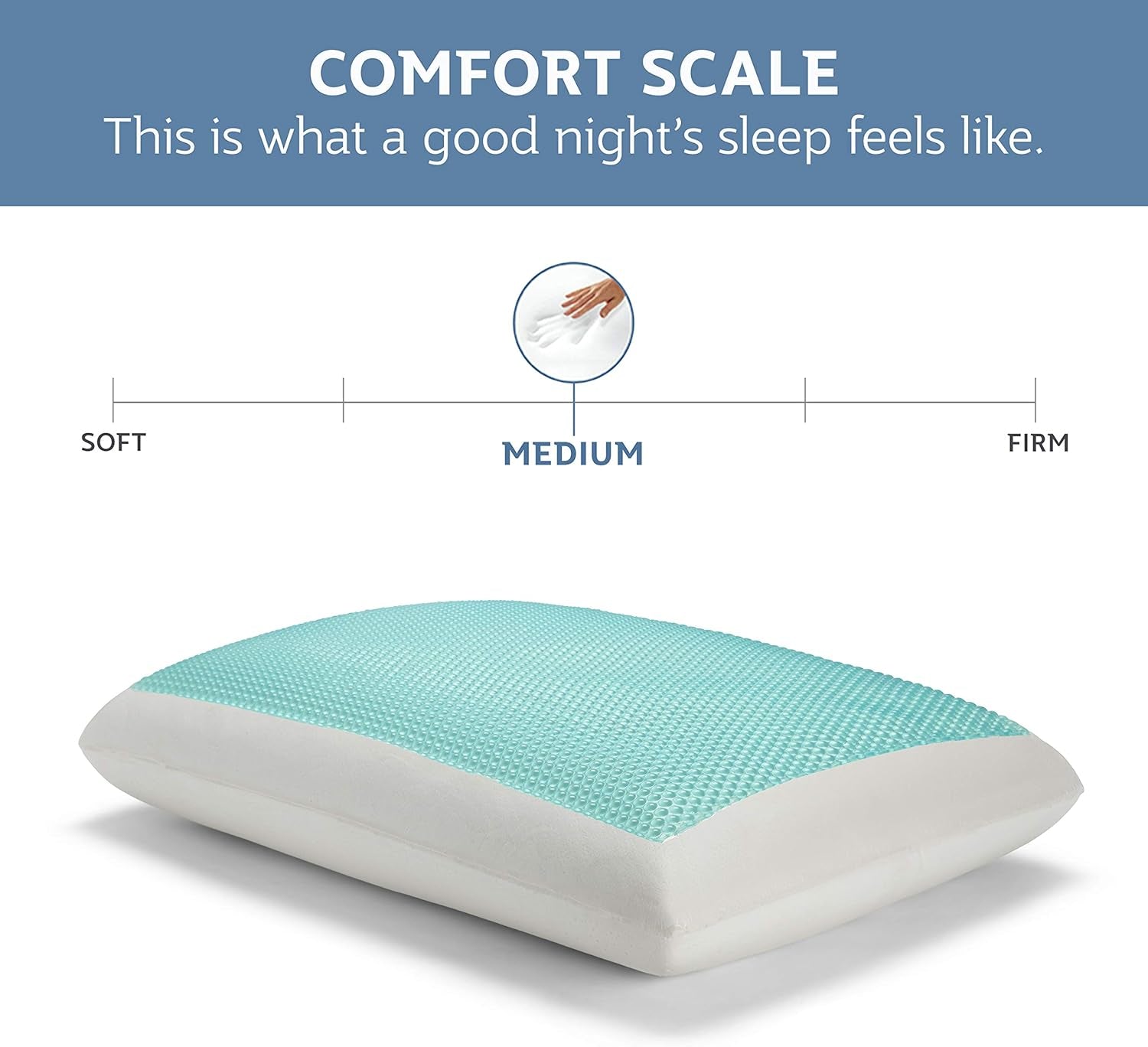 Sealy SE '19 Essentials SM Aqua Bubble Gel Sheet, 1 pernă MC (US), alb, 61 X 40 X 14 cm Perne standard Naty Shop