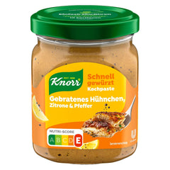 Knorr Schnell gewürzt Kochpaste Gebratenes Hühnchen, Zitrone & Pfeffer einfach & schnell für einen besonders intensivoven, geballten Gesmack 165 g
