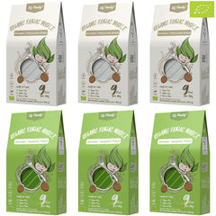 Elf-Family 6 Cajas (12 Piezas) Fideos Shirataki Konjac Orgánicos Ultra Bajos en Carbohidratos Veganos Sin Gluten - 1,62 kg, Sin Carbohidratos/Keto/Bajos en Calorías/Sin Grasa/Sin Azúcar Fideos Instantáneos - Espagueti y Fettuccine