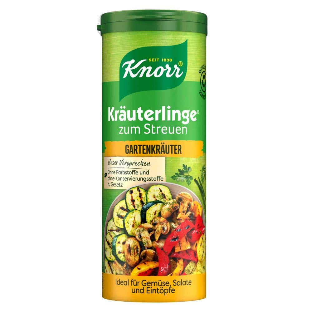 Knorr Kräuterlinge Italienische Kräuter Würzmischung zum Streuen für Pasta, Gemüse oder einen Salat 60 g