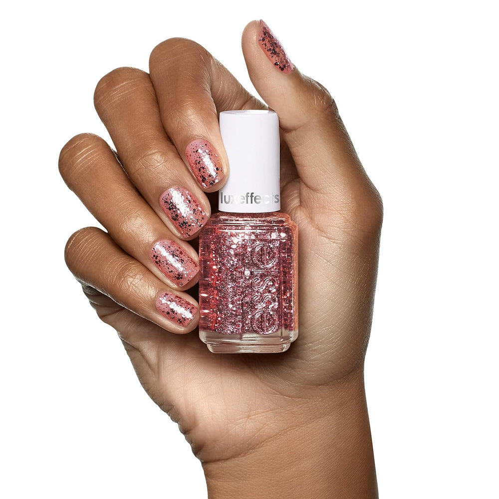 Essie Esmalte de uñas Glitter No. 275 un corte arriba, brillo/rosa, 13,5 ml