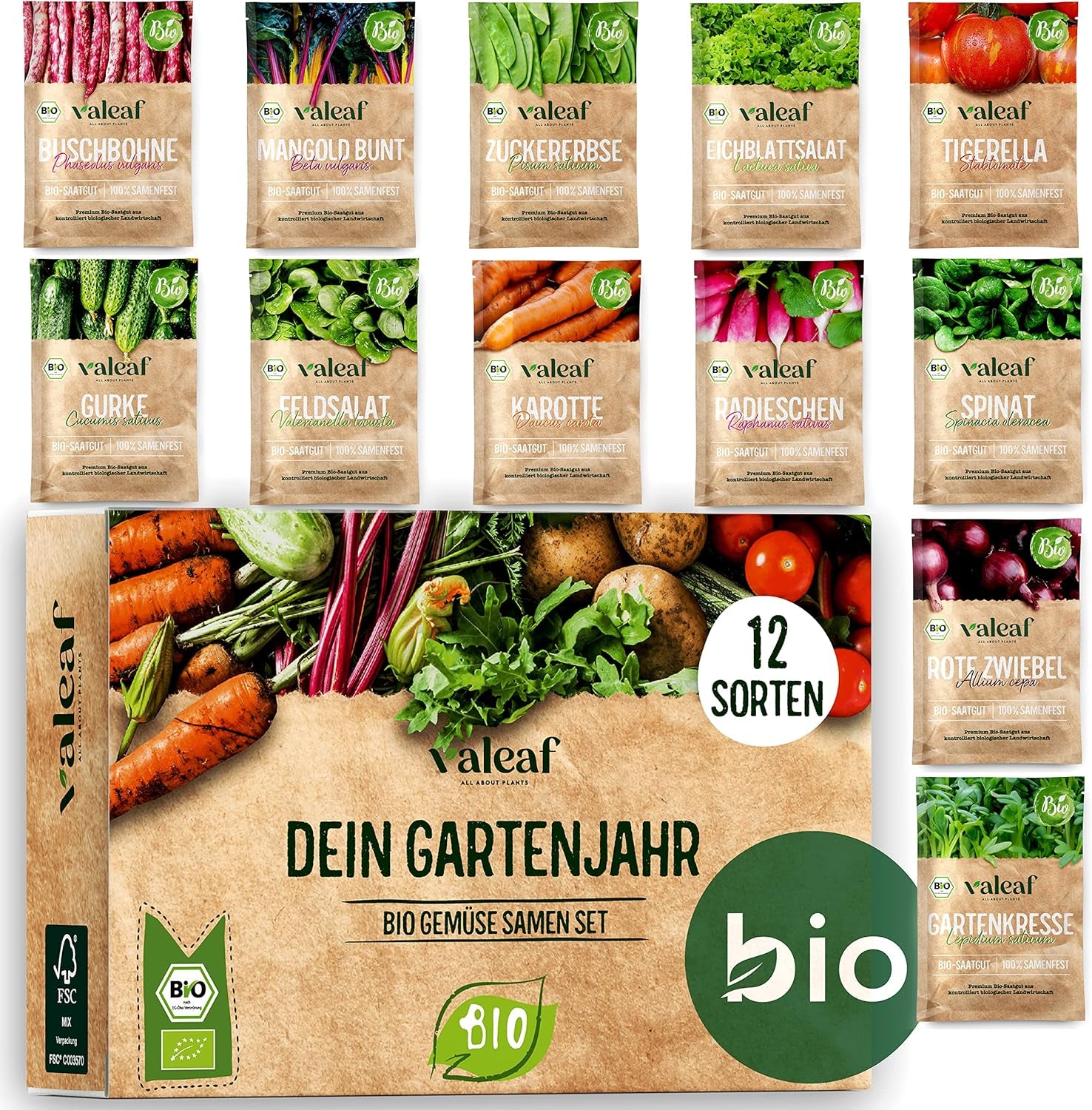 BIO Verrücktes Gemüse Samen Set I Saatgut Set Mit Besonderen Gemüsesamen I Züchte Buntes Gemüse I Mini Pflanzset I Crazy Veg I Gemüse Samen Set I Garten Anzuchtset Gemüsesamen Geschenk