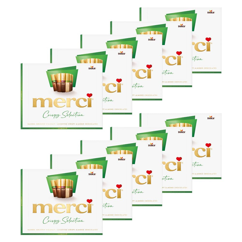 Finest Selection Variedad Almendra Crujiente – 10 x 250g – Especialidades de chocolate con y sin relleno