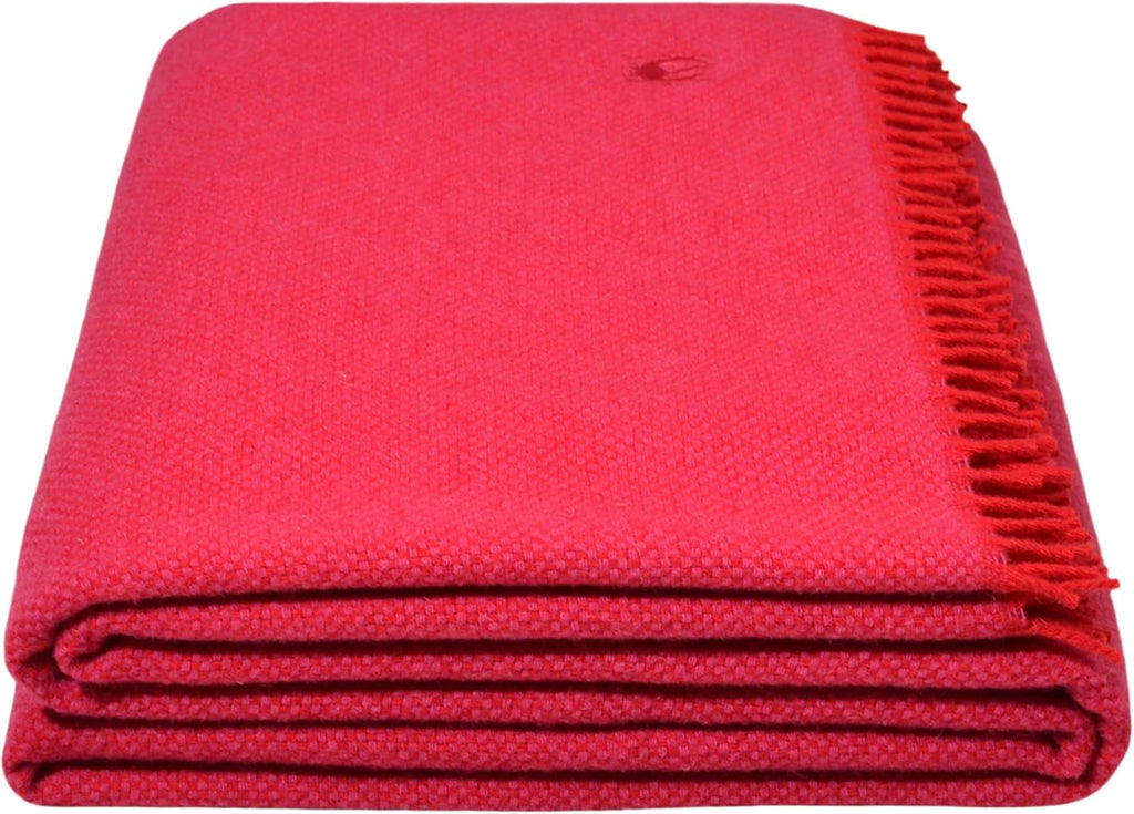 Pătură Must Relax - Pătură din lână - Plaid de înaltă calitate din lână nouă pură cu franjuri - 130X190 Cm - 310 Rose - De la "Zoeppritz since 1828" Paturi si Cuverturi 'zoeppritz since 1828' 331 Floare sălbatică 130X190Cm