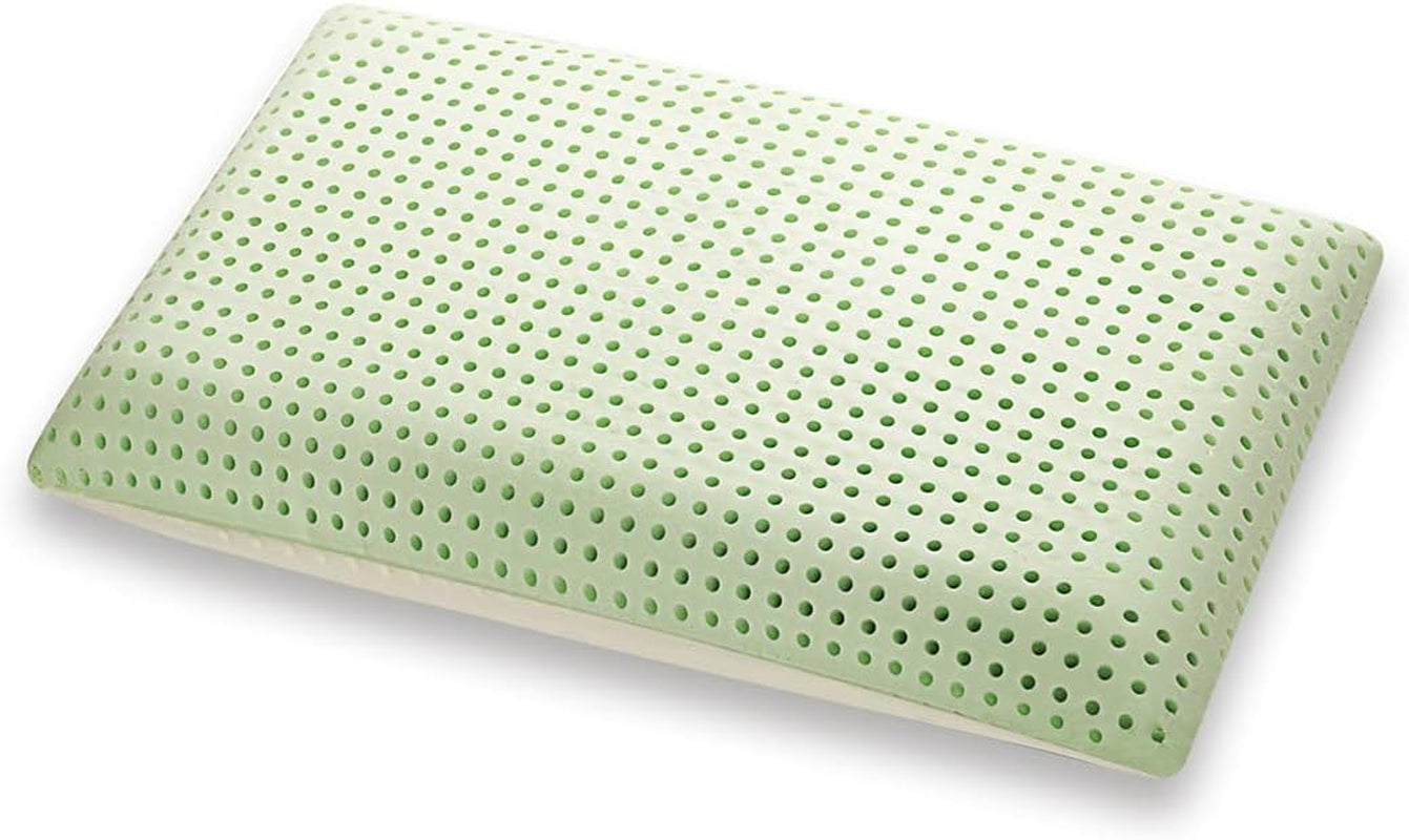 Pernă ortopedică de susținere a gâtului - Aloe organică - Pernă viscoelastică Aloe Vera 14 cm înălțime 100% bumbac acoperire Visco pernă - Pernă cu spumă de memorie - Made in Italy Perne standard Naty Shop 1 bucată (1 pachet)