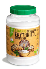 Eritritol natural ecológico, 10G = 7G azúcar, 1 Kg Edulcorantes Naty Shop
