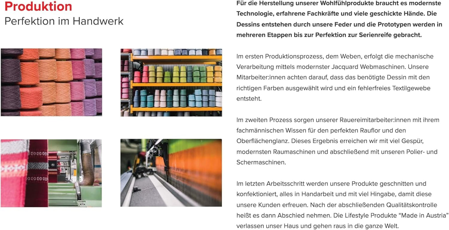 Manta de algodón David Fussenegger Manta de 150 x 200 cm con estampado de degradado de color Camas y mantas mullidas David Fussenegger