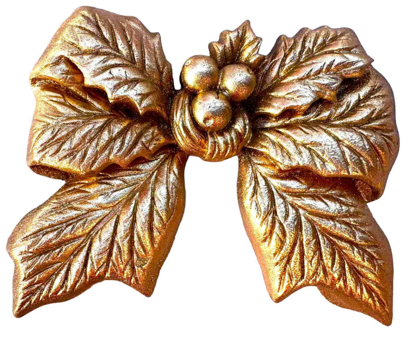Delicada flor navideña comestible – 7,5 cm, sabor dulce y acabado dorado