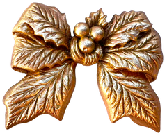 Delicada flor navideña comestible – 7,5 cm, sabor dulce y acabado dorado