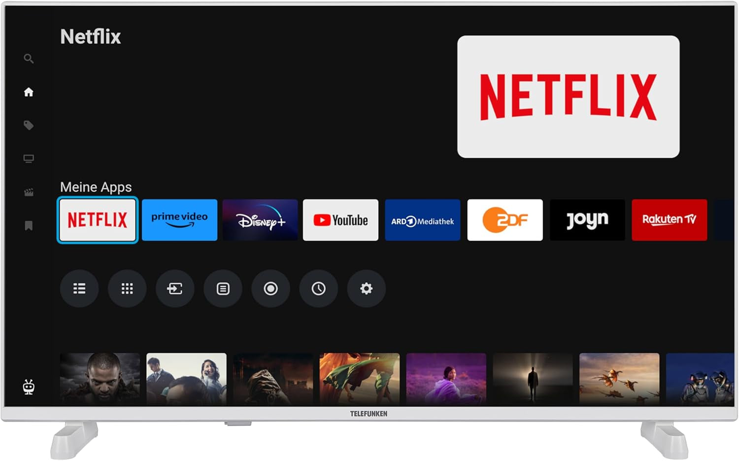 Televizor inteligent TELEFUNKEN de 40 de inci, cu tehnologie TiVo Full HD, HDR TV cu tuner triplu și 6 luni de HD+ incluse, televizor LED XF40TP900S (2026)