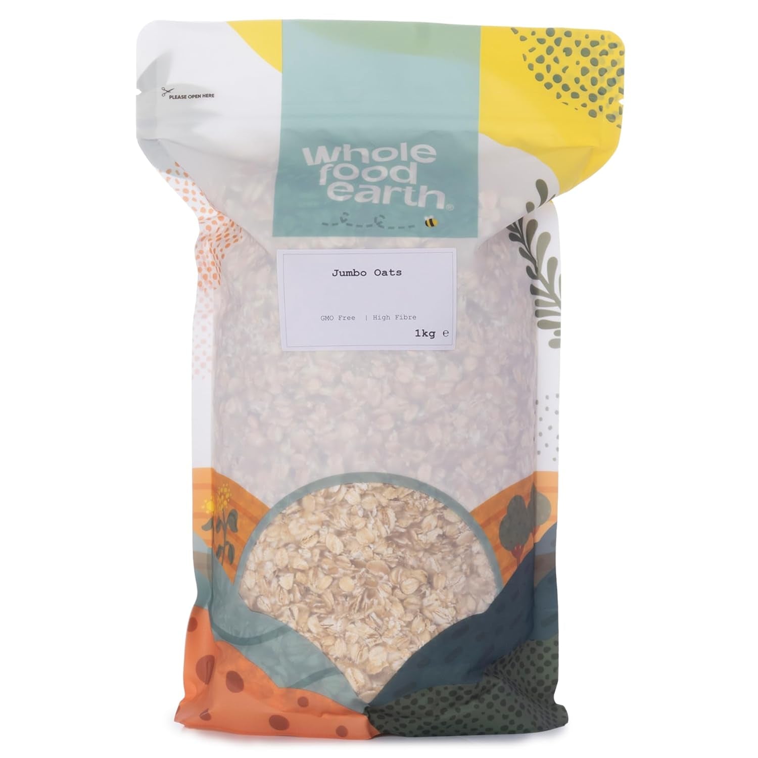 Avena Wholefood Earth Jumbo - Sin OGM - vegana - sin lácteos - sin azúcares añadidos 2 kg
