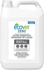Ecover Zero Hand Dishwashing Liquid (5 L), lavavajillas líquido sostenible con tensioactivos de azúcar sin perfume, desengrasante fuerte Detergentes de Cocina Naty Shop 5 litros